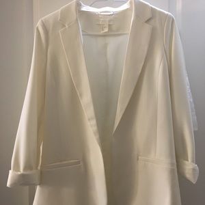 White casual blazer